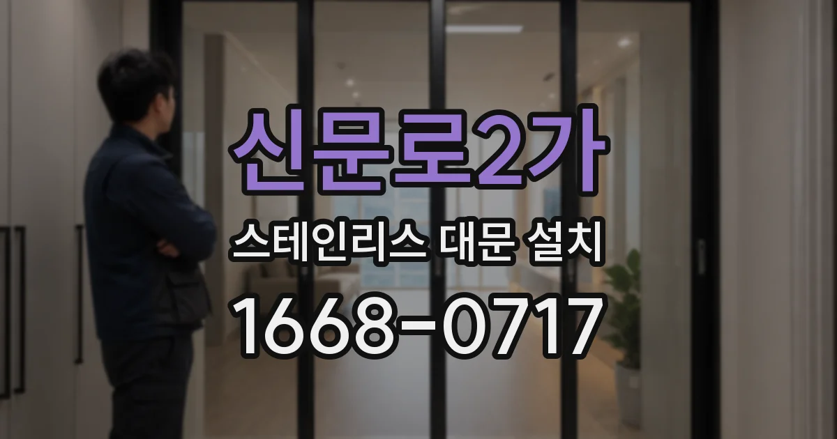 신문로2가 스테인리스 대문 설치