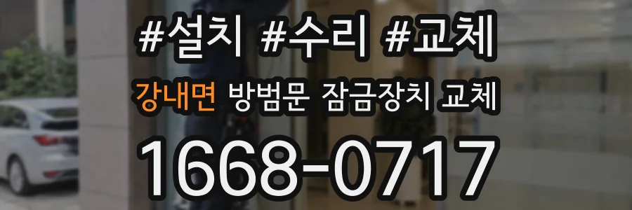 강내면 방범문 잠금장치 교체