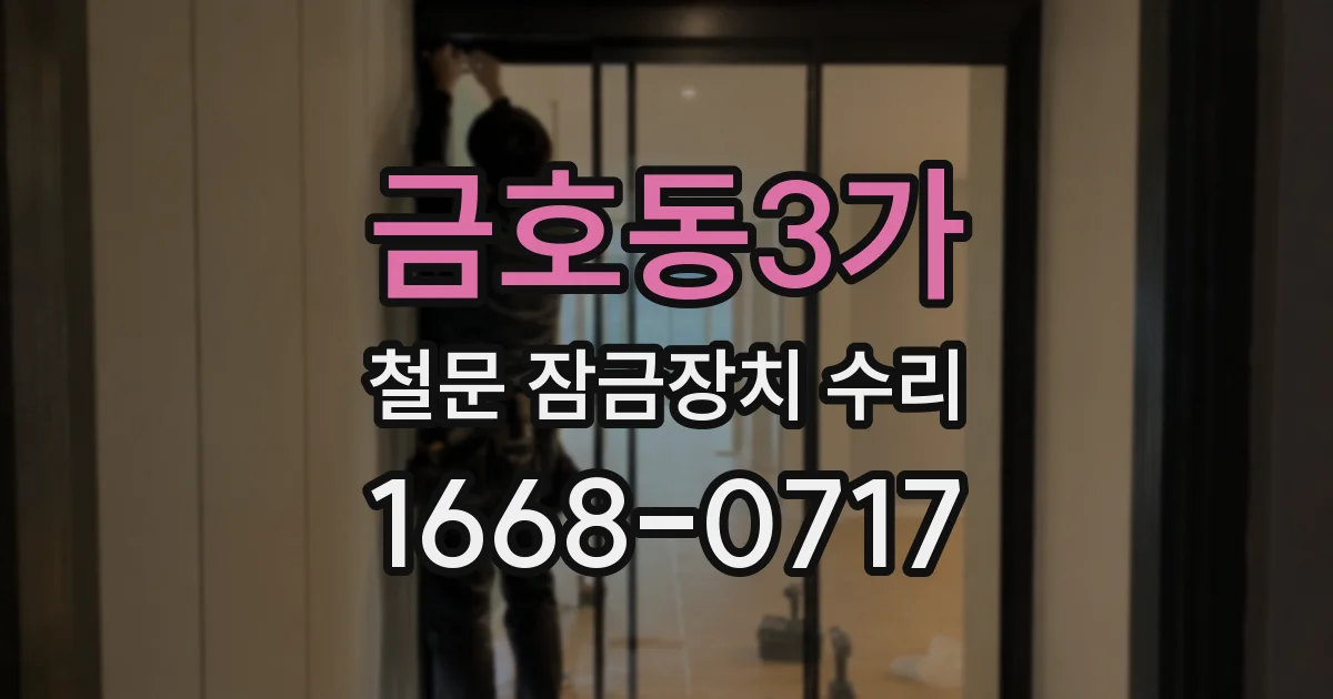 금호동3가 철문 잠금장치 수리