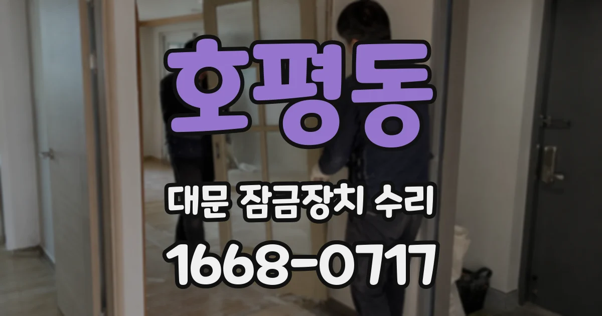 호평동 대문 잠금장치 수리
