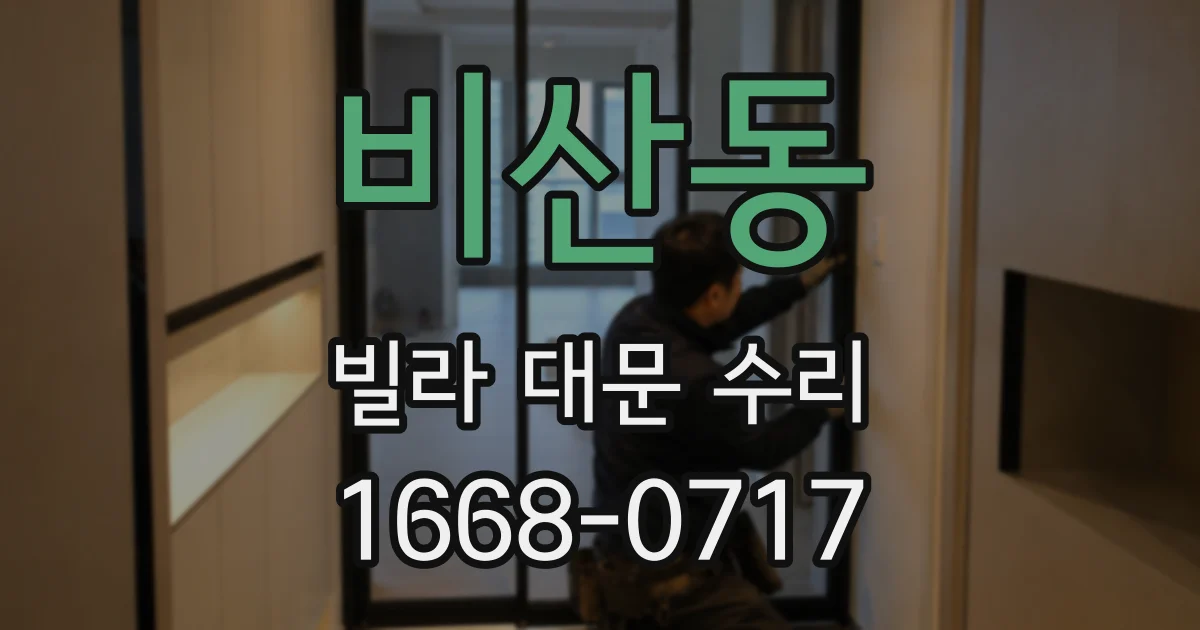 비산동 빌라 대문 수리