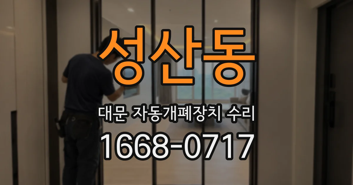 성산동 대문 자동개폐장치 수리