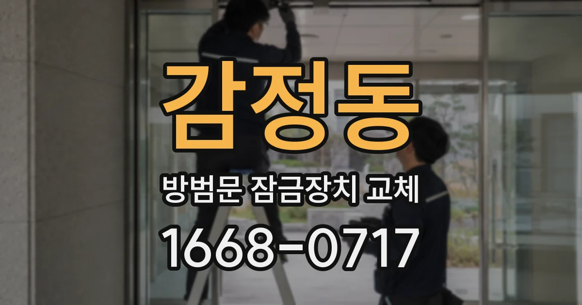 감정동 방범문 잠금장치 교체