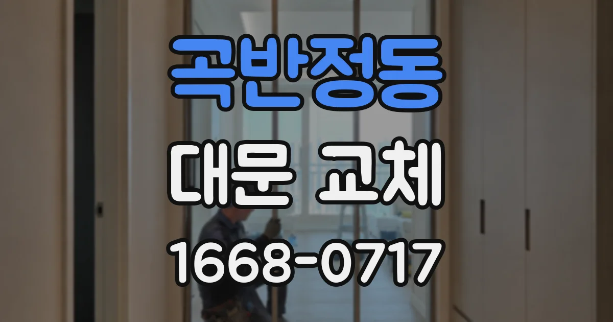 곡반정동 대문 교체