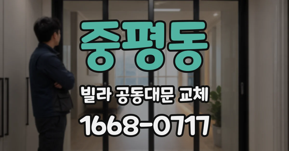 중평동 빌라 공동대문 교체