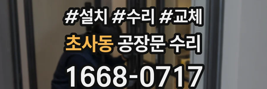 초사동 공장문 수리