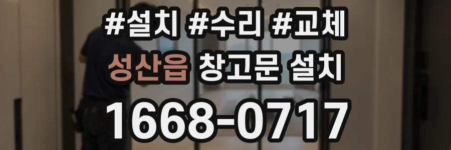 성산읍 창고문 설치