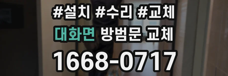 대화면 방범문 교체