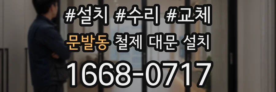 문발동 철제 대문 설치