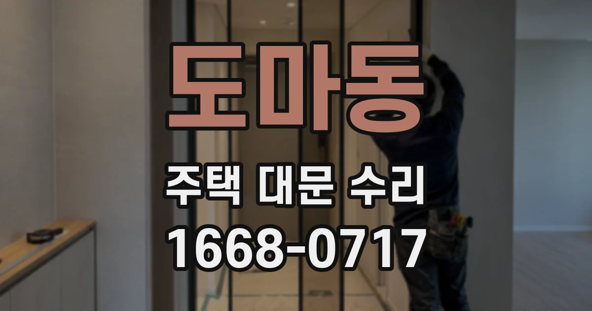 도마동 주택 대문 수리