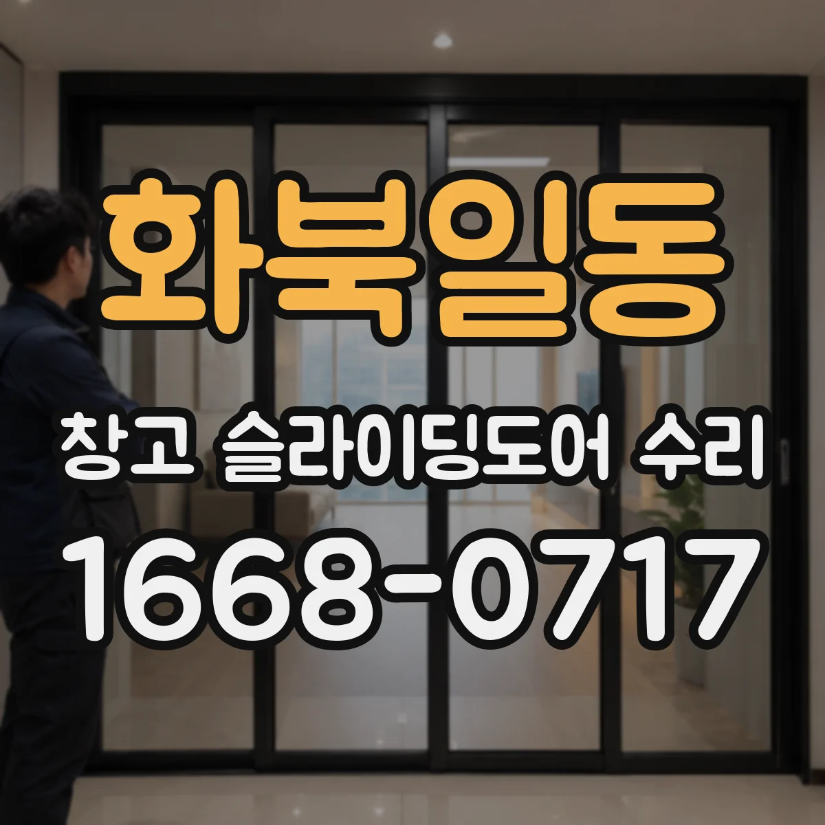 화북일동 창고 슬라이딩도어 수리