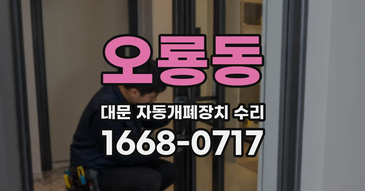 오룡동 대문 자동개폐장치 수리