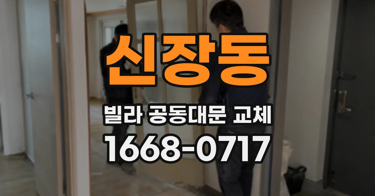 신장동 빌라 공동대문 교체