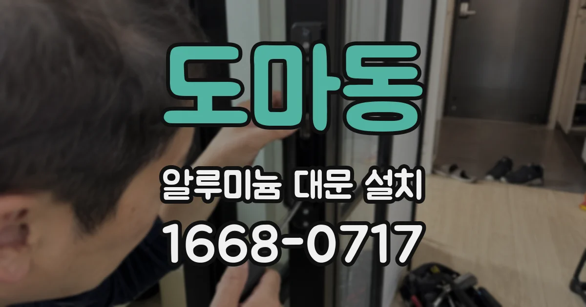 도마동 알루미늄 대문 설치