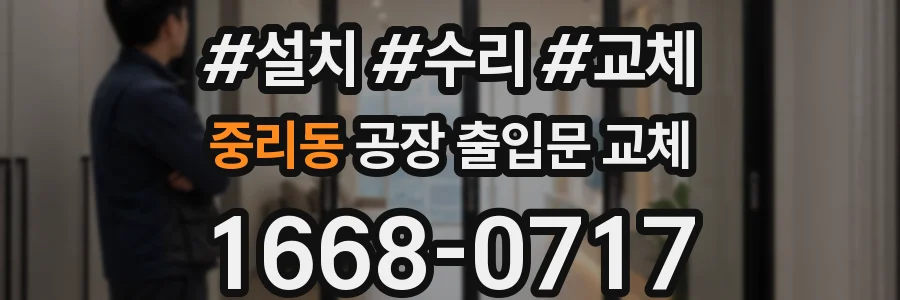중리동 공장 출입문 교체