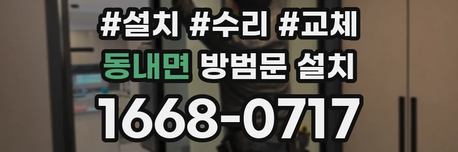 동내면 방범문 설치