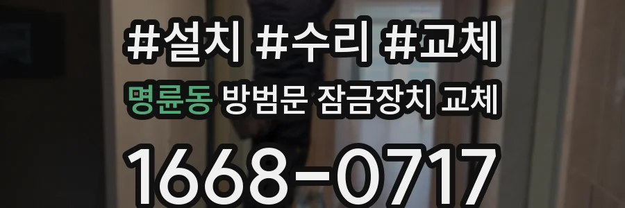 명륜동 방범문 잠금장치 교체