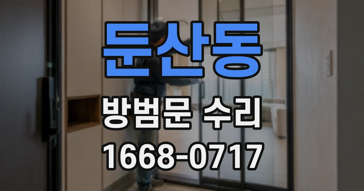 둔산동 방범문 수리