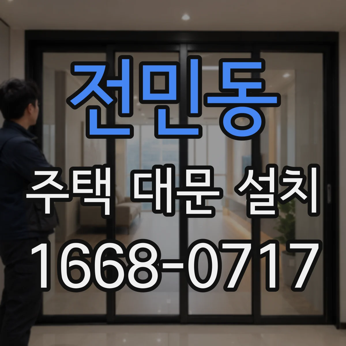 전민동 주택 대문 설치