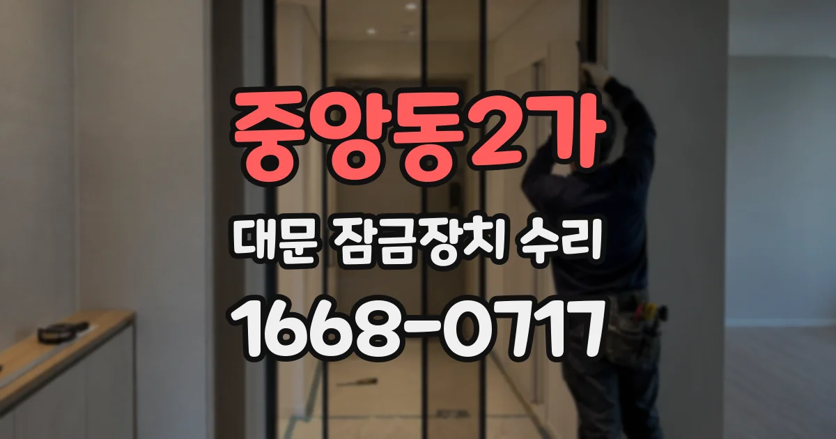 중앙동2가 대문 잠금장치 수리