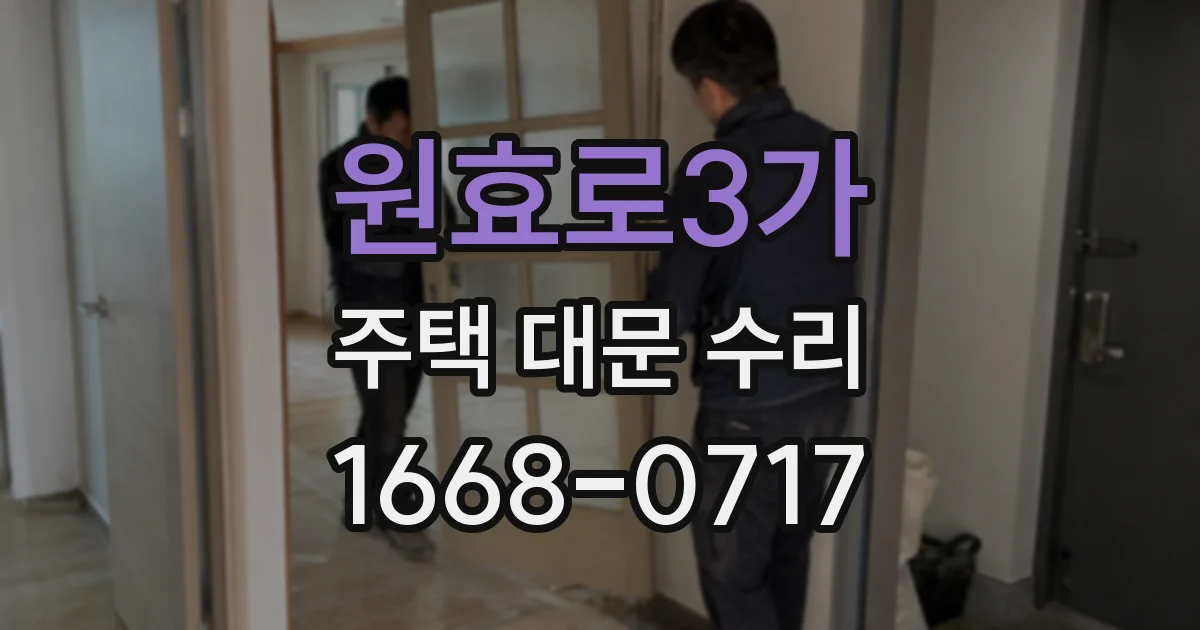 원효로3가 주택 대문 수리