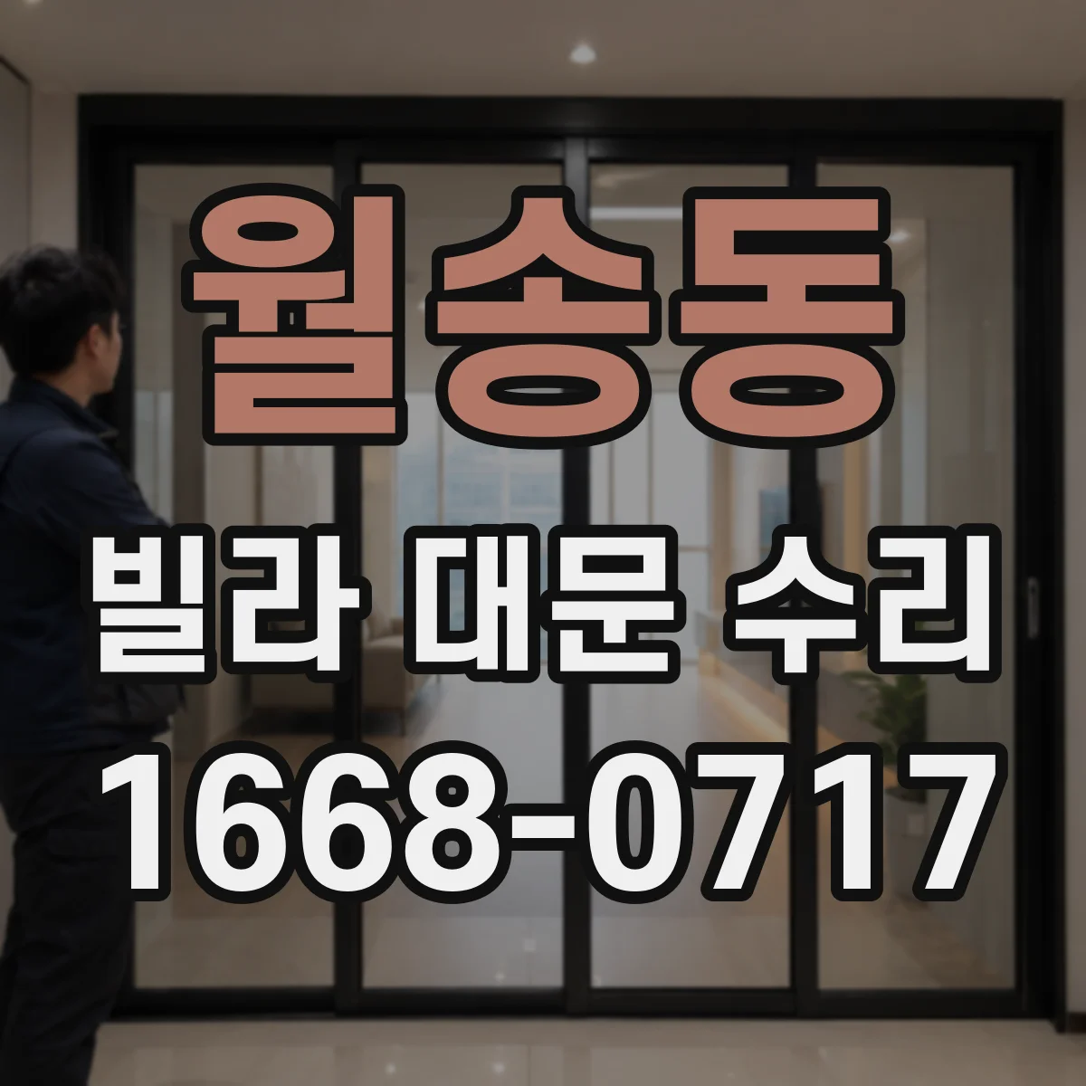 월송동 빌라 대문 수리