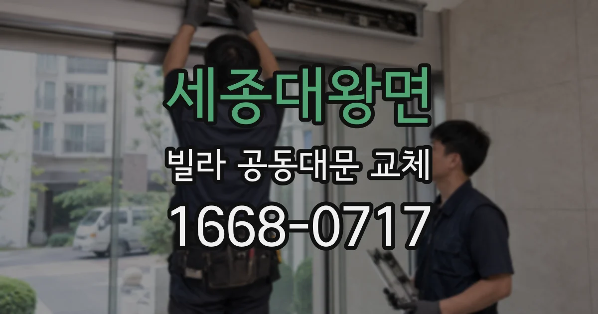 세종대왕면 빌라 공동대문 교체