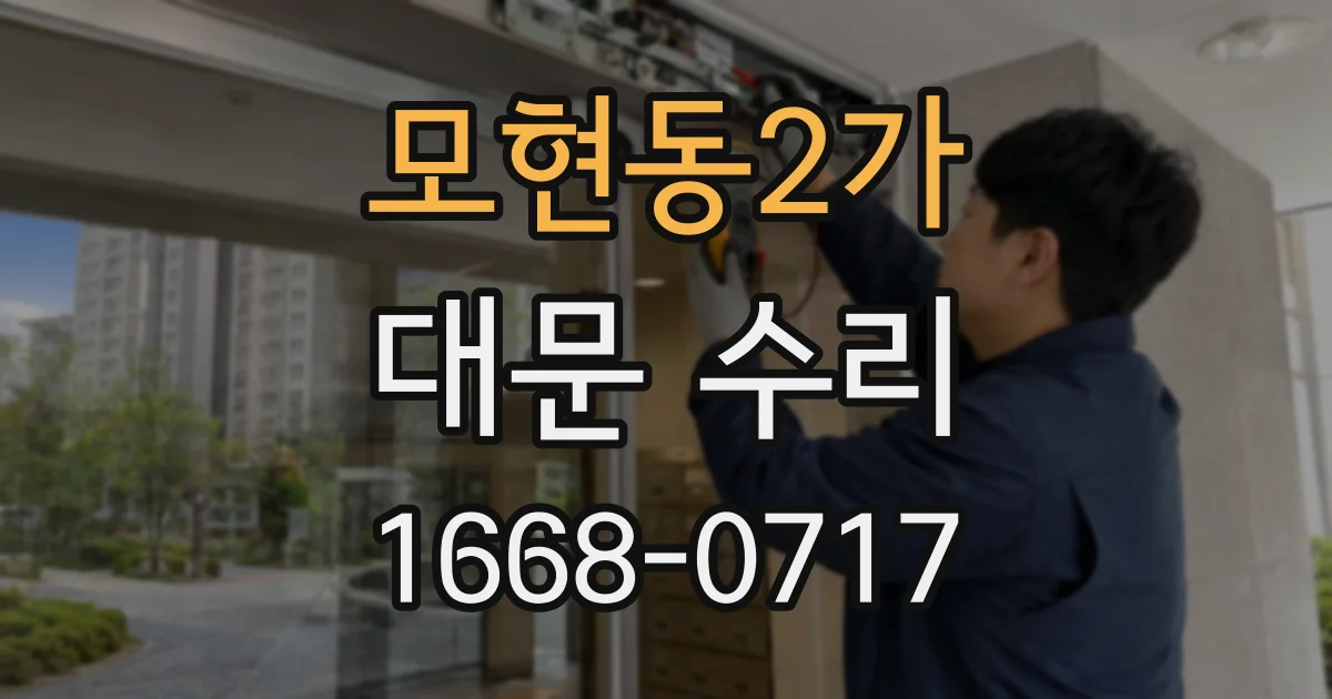 모현동2가 대문 수리