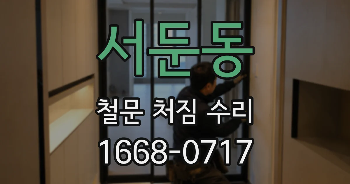 서둔동 철문 처짐 수리