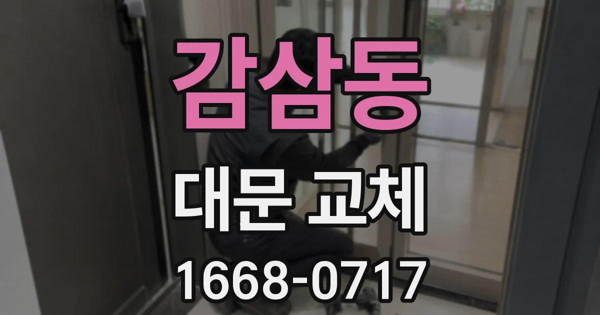 감삼동 대문 교체