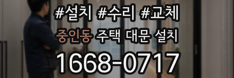 중인동 주택 대문 설치