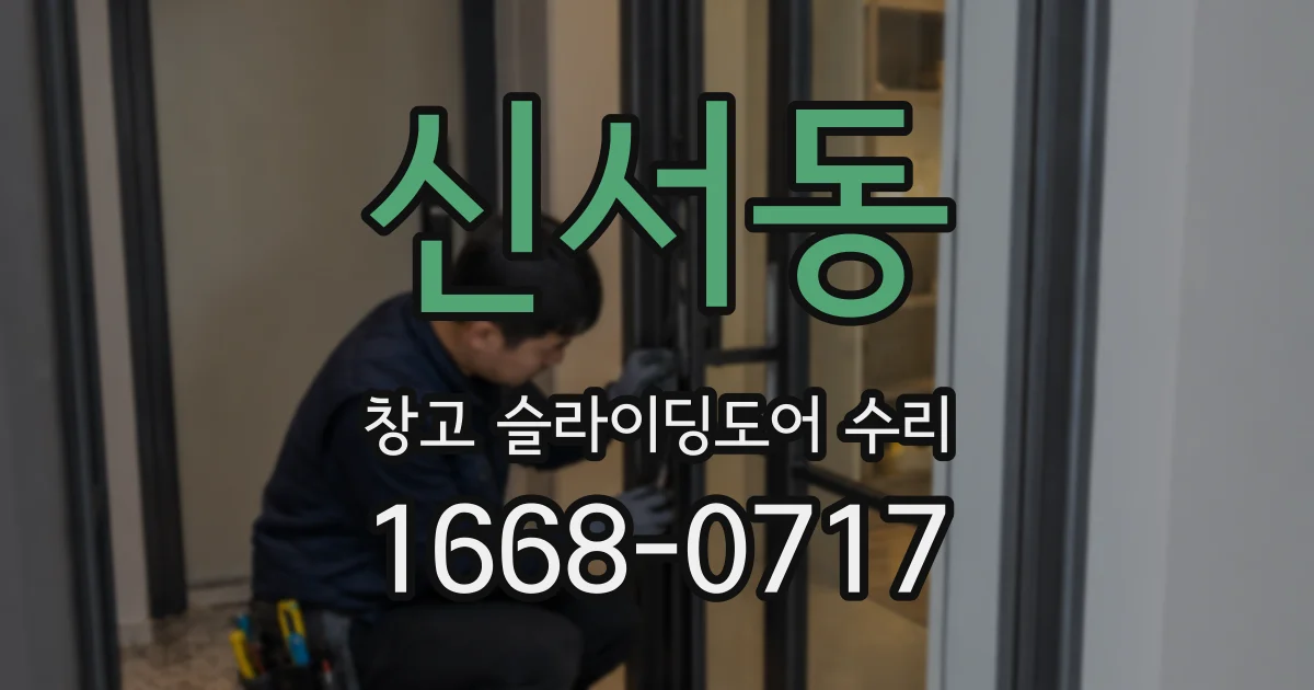 신서동 창고 슬라이딩도어 수리