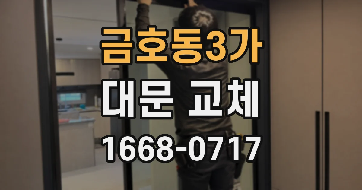 금호동3가 대문 교체
