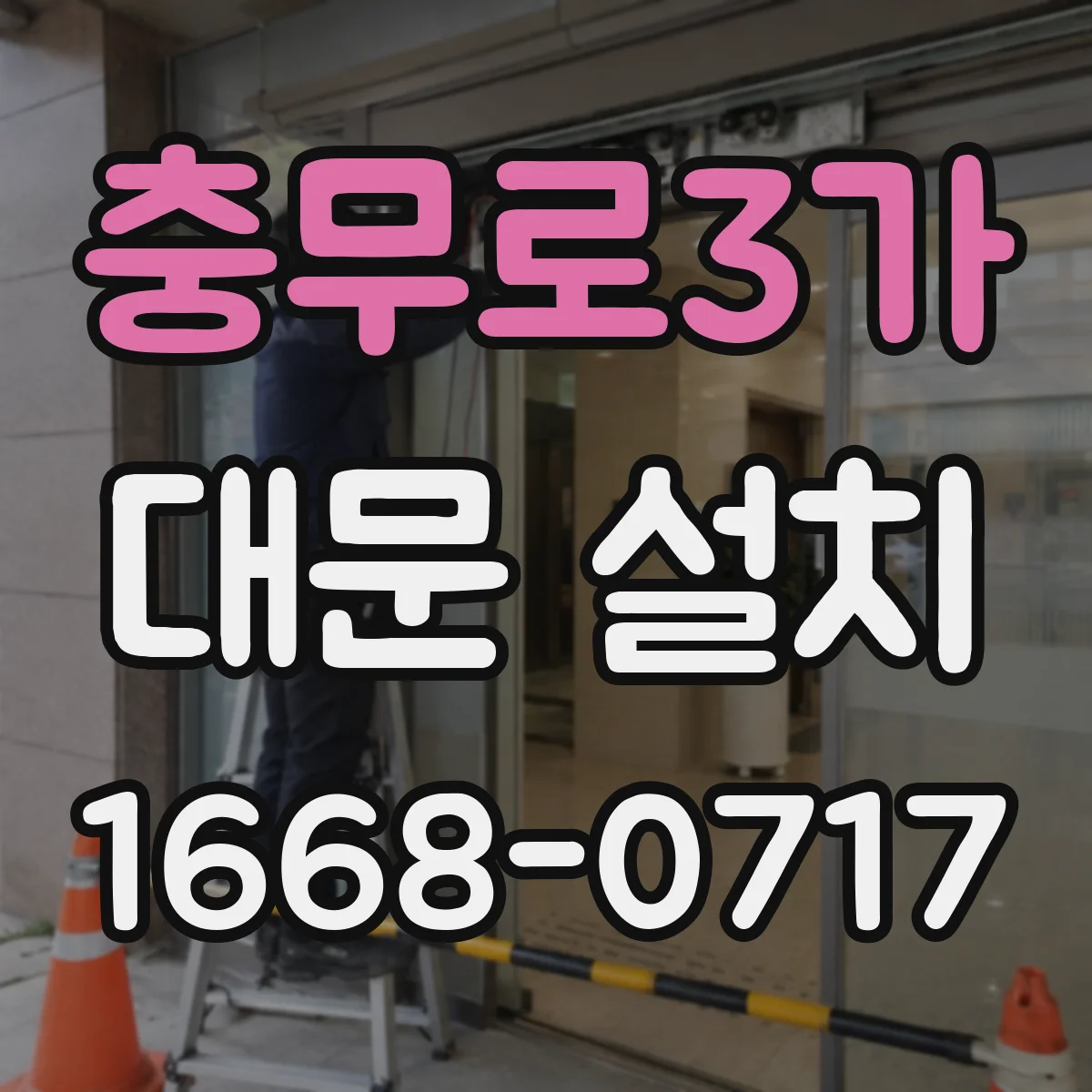 충무로3가 대문 설치