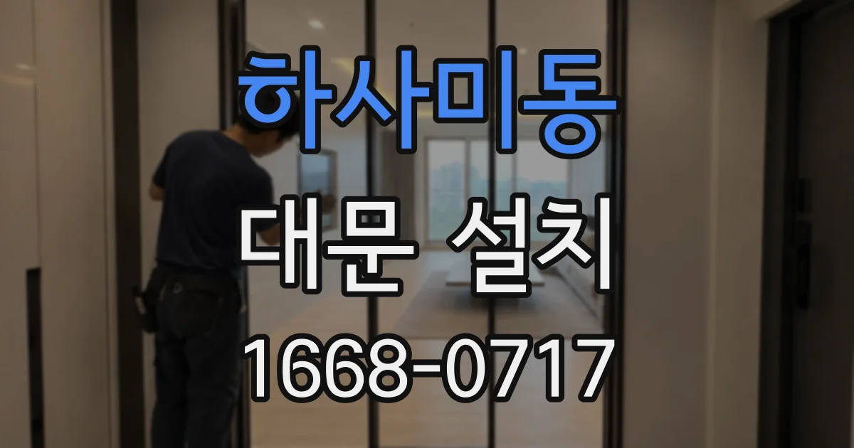 하사미동 대문 설치