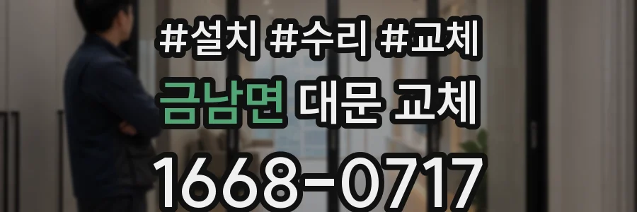 금남면 대문 교체