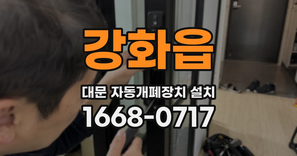 강화읍 대문 자동개폐장치 설치
