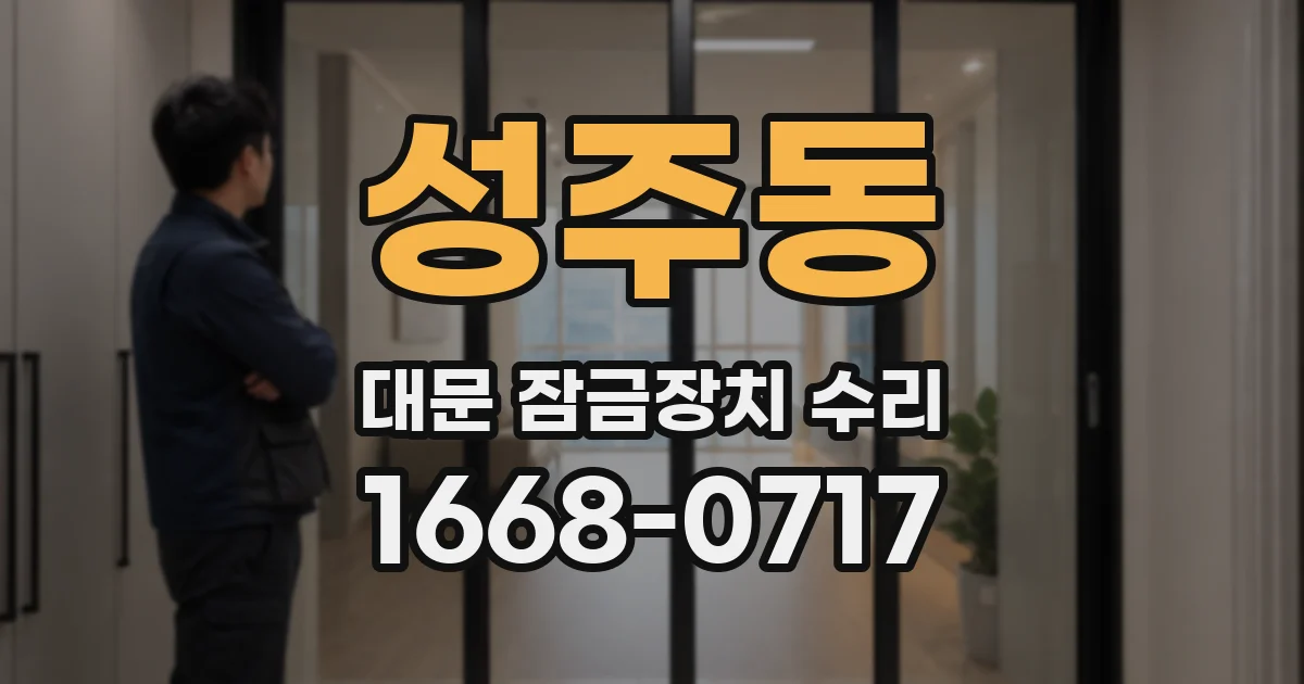 성주동 대문 잠금장치 수리
