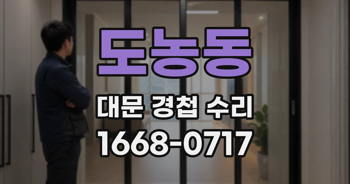 도농동 대문 경첩 수리