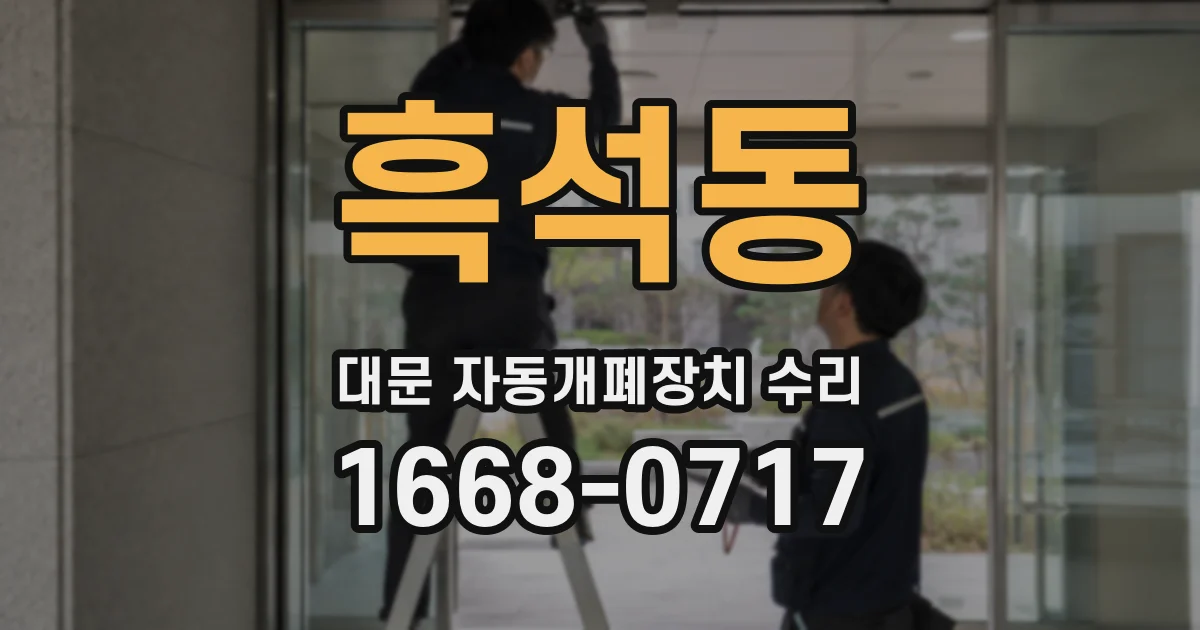 흑석동 대문 자동개폐장치 수리