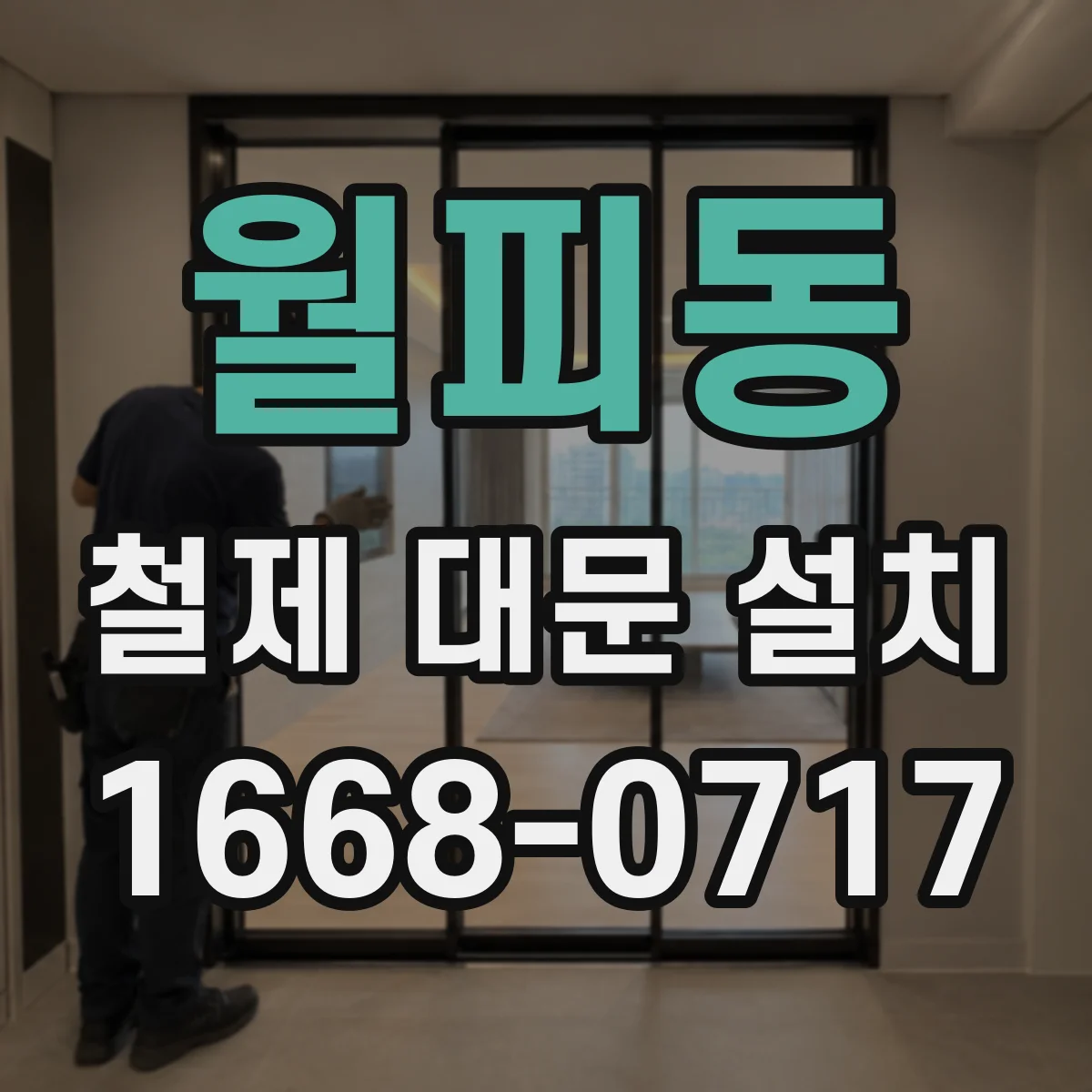 월피동 철제 대문 설치