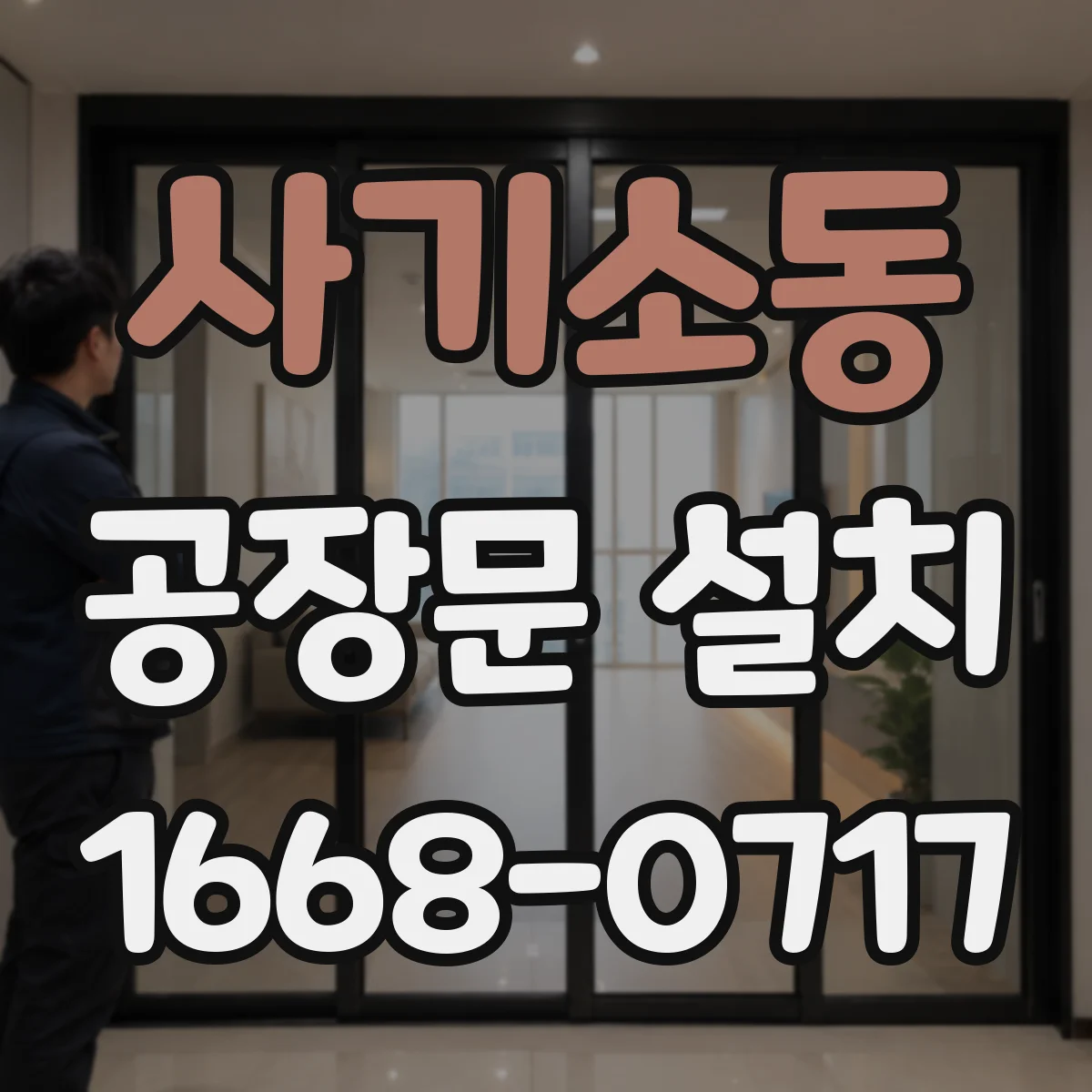 사기소동 공장문 설치