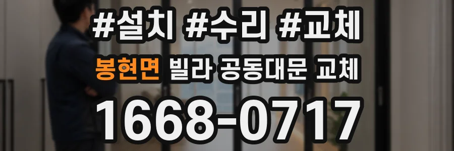 봉현면 빌라 공동대문 교체