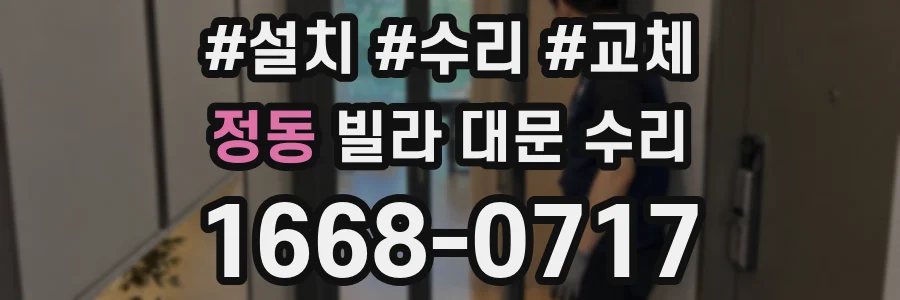 정동 빌라 대문 수리