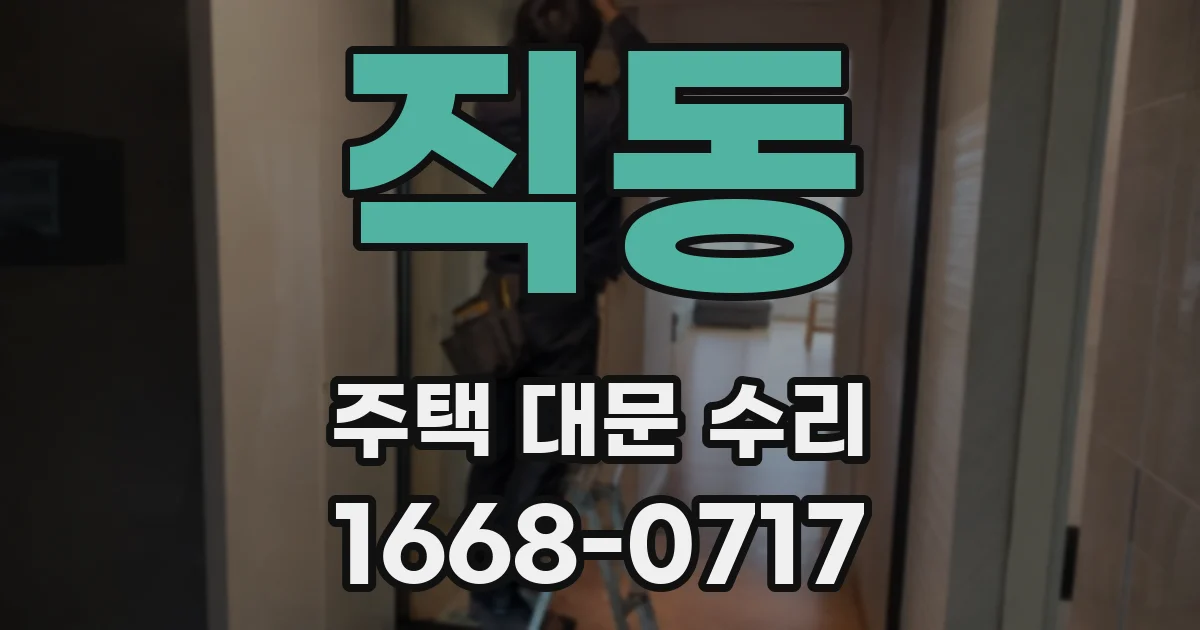 직동 주택 대문 수리