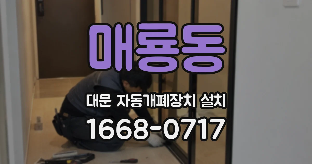 매룡동 대문 자동개폐장치 설치