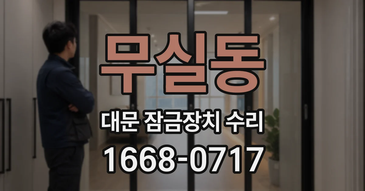 무실동 대문 잠금장치 수리