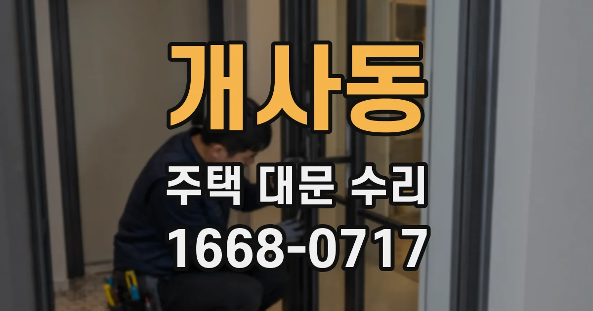 개사동 주택 대문 수리