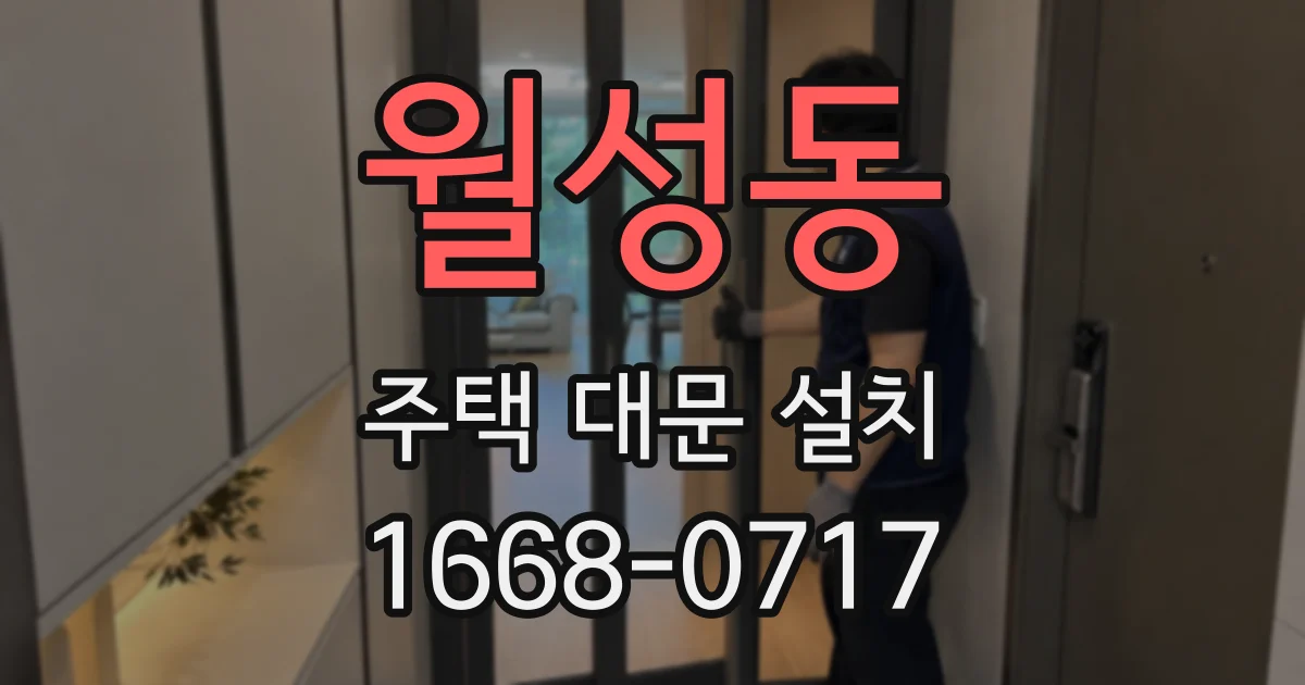 월성동 주택 대문 설치