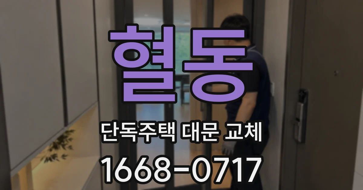 혈동 단독주택 대문 교체